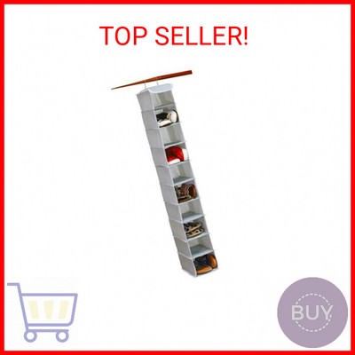 Simple Houseware 10 Shelves Hanging Shoes Organizer Holder for Closet, Grey