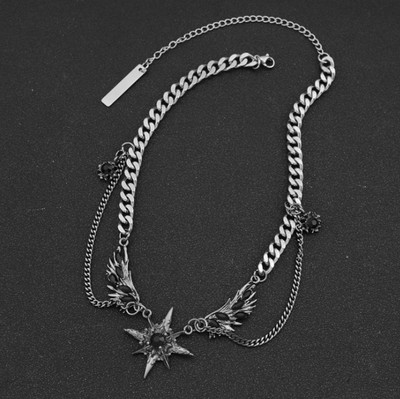 Dark Wind Wings Moonstar Necklace