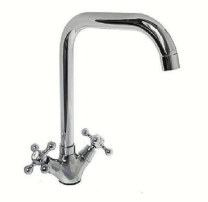 Rubinetto Miscelatore per Cucina Canna Alta Quadrata Modello Roma 52348A eas