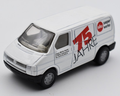 SIKU 0820 VW Volkswagen T4 Transporter 75 anni Sieper Werk bianco