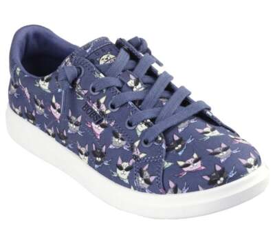 NEW Womens SKECHERS BOBS D'VINE - WINDI KITTY Navy Multi CANVAS Shoes AUTHENTIC