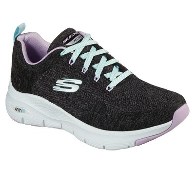 

Женские кроссовки Skechers Arch Fit Comfy Wave BKLV-6, Black lavender, Athletic