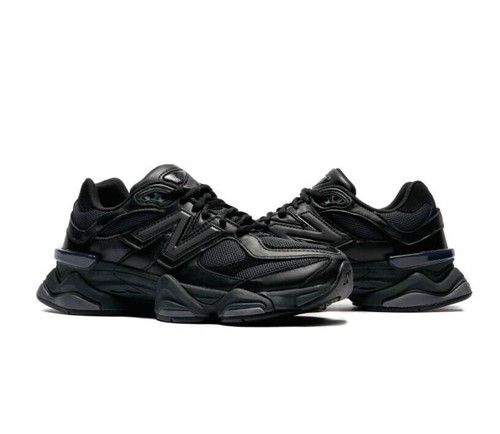 NB 9060 Triple Black Leather Men's Women Shoe Sneaker