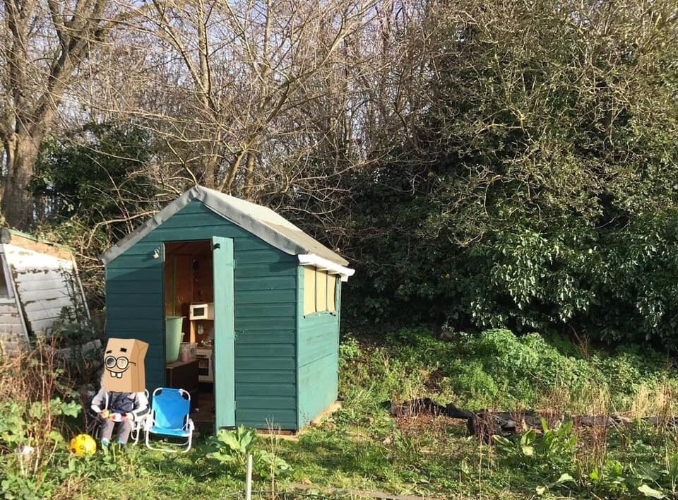 8x6 Garden Shed and Paving Slabs in Wellingborough