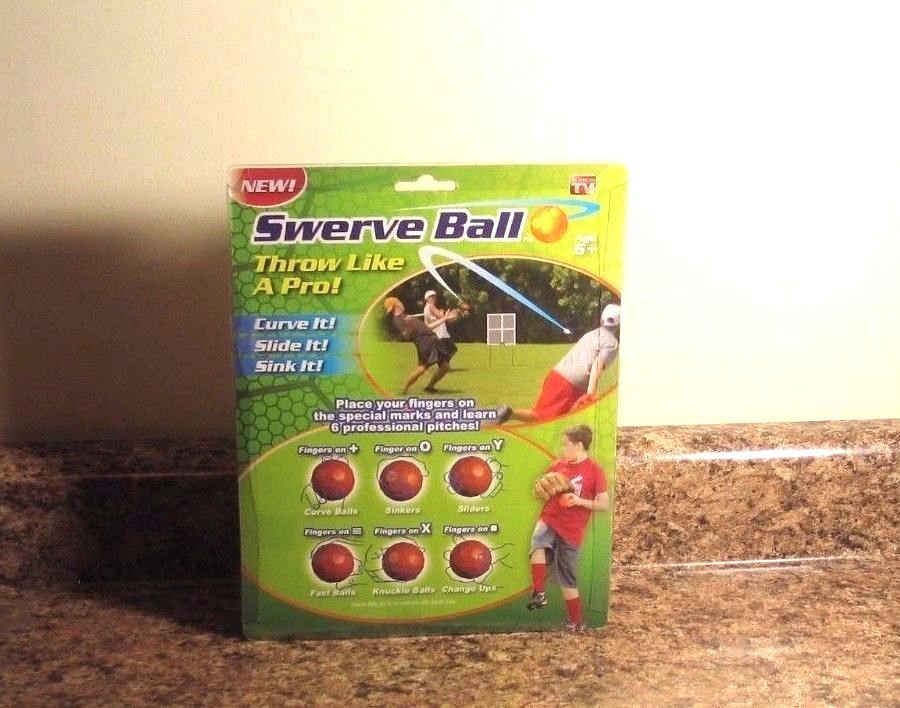 SWERVE BALL SET OF 3 THROW LIKE A PRO BASEBALL AS SEEN ON TV NEW