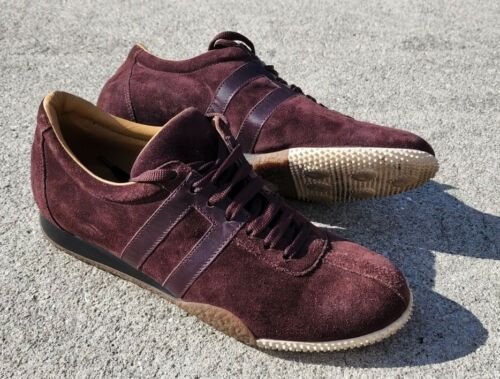 Bally Free Low Top Sneakers 37.5 / 7.5 Brown Red Leather Bally Free Low Top Sneakers 37.5 / 7.5 Brown Red Leather
