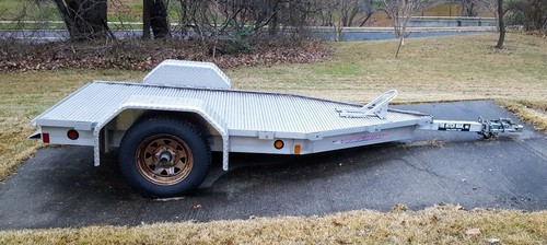Motorcycle Trailer, Aluminum, Worthington, 10' Long, With Ramp & Stone Guard
