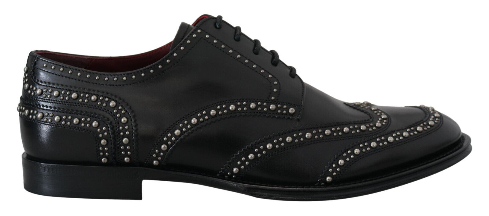 Туфли DOLCE & GABBANA Черное кожаное платье дерби с шипами EU41,5 / US8,5 Рекомендуемая розничная цена 1200 долларов США