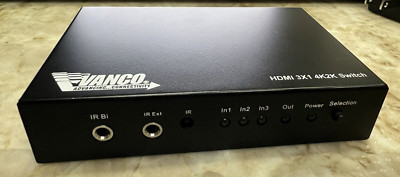 Vanco HDMI 3 x 1 Digital Selector Switch with IR Remote Control, 280711