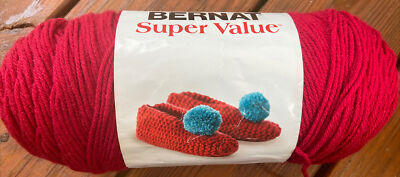 Bernat Super Value Solid Yarn-Cherry Red, 164053-53436