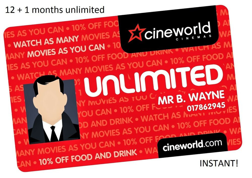1 MONTH FREE Cineworld Unlimited MEMBERSHIP in Whitechapel, London Gumtree