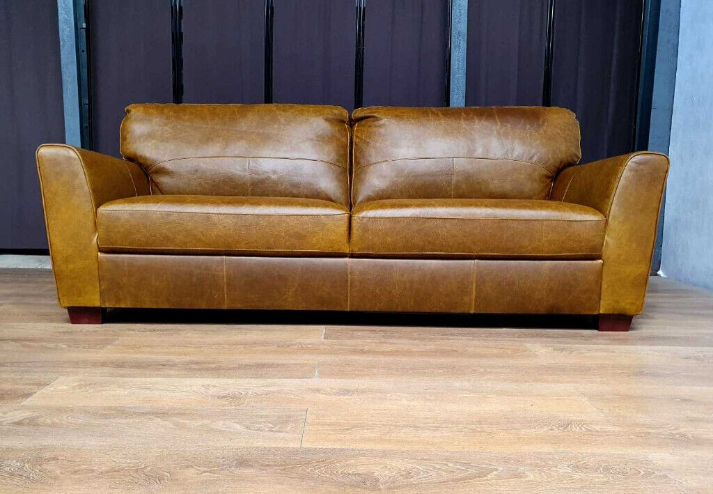 Genuine Leather Ord 4 Seater Sofa, Genuine Leather Sofa Canada
