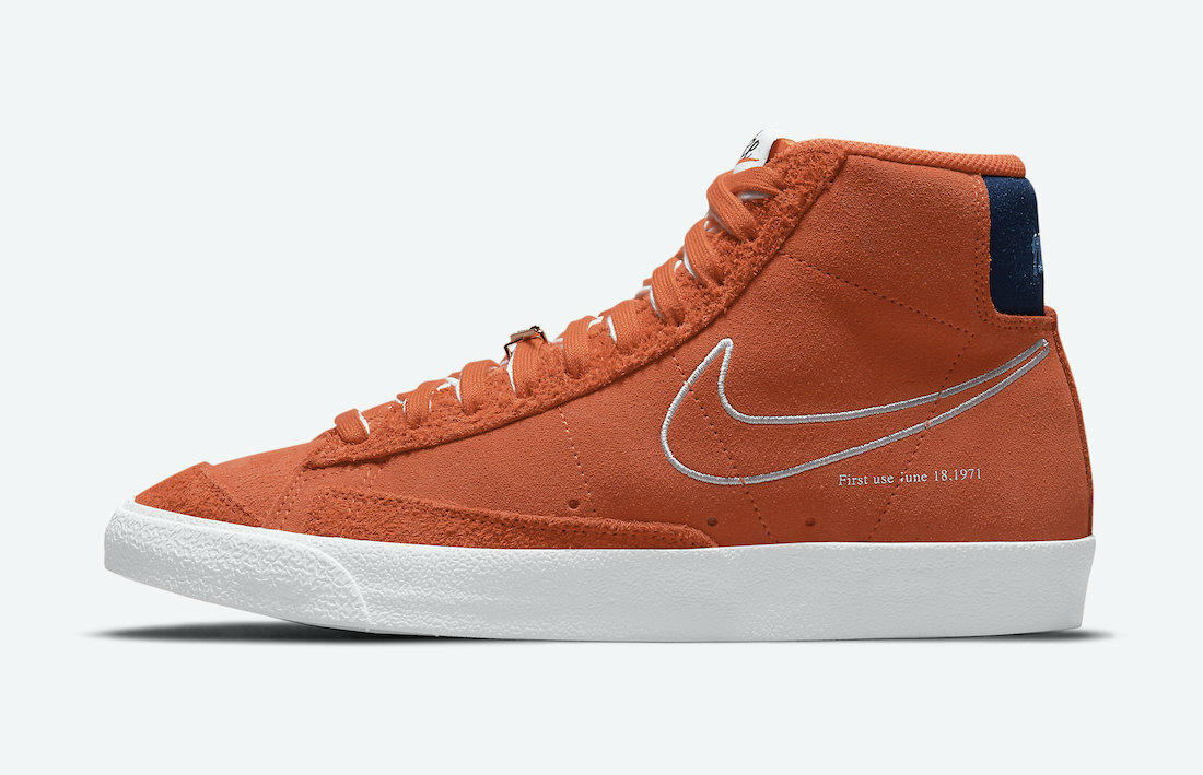 Мужские ретро кроссовки Nike Blazer Mid 77 First Use Orange Suede White DC3433-800 sz 9