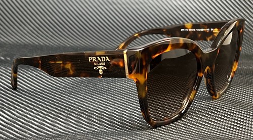 Pre-owned Prada Pr 17zsf Vau6s1 Brown Tortoise Women's 55 Mm Sunglasses