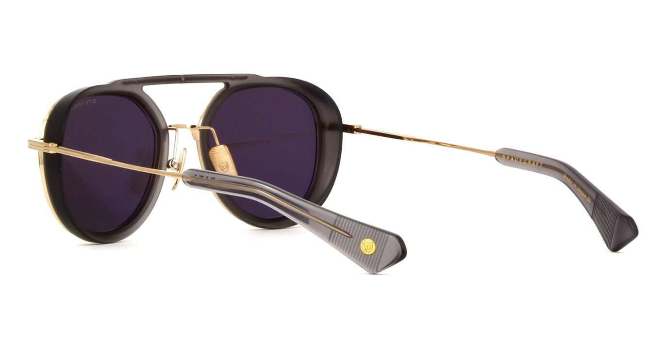 Pre-owned Dita Spacecraft Matte Grey White Gold/dark Grey Milky Gold Flash (c) Sunglasses In Gray
