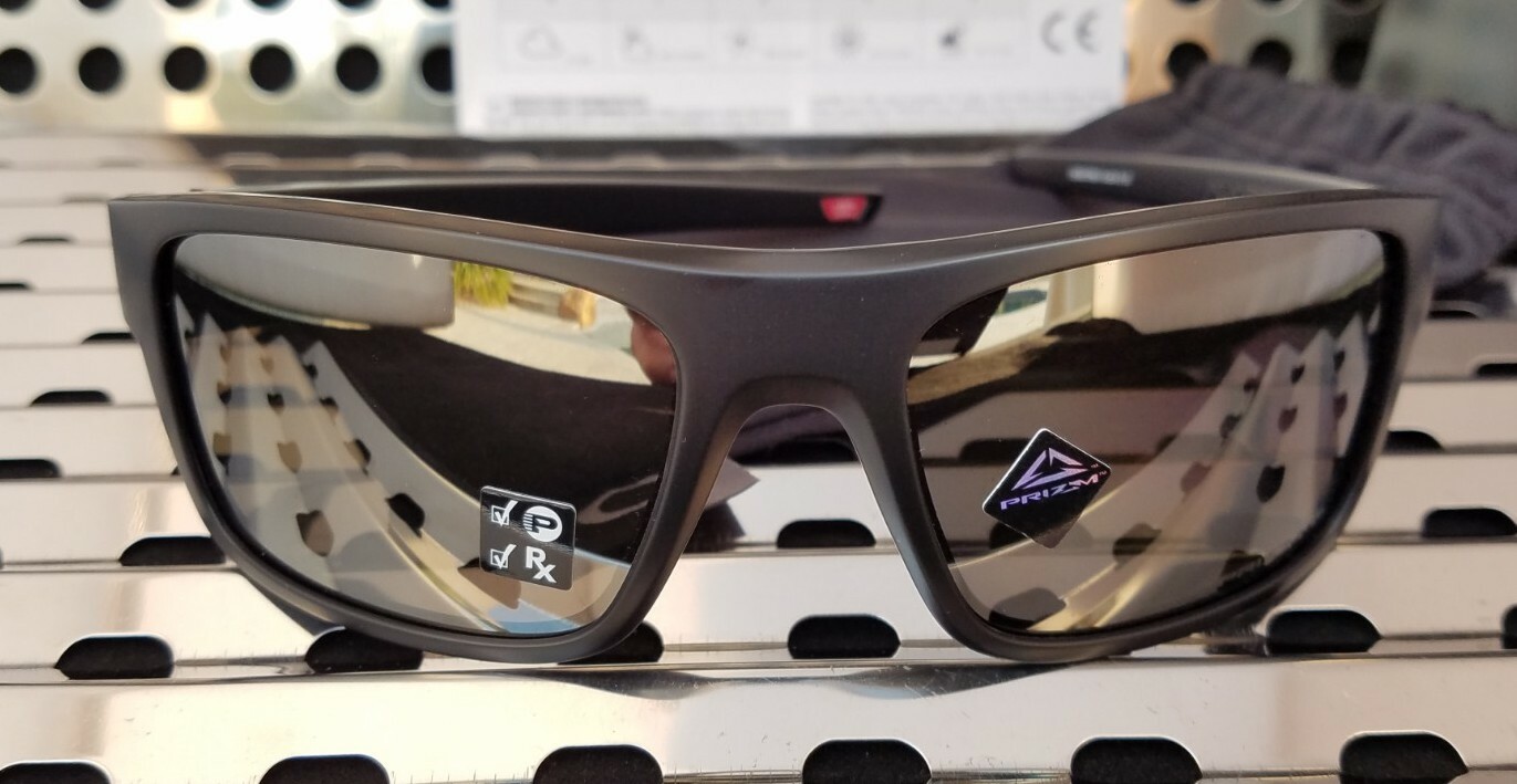 Pre-owned Oakley Drop Point 9367-0860 Sunglasses Matte Black W/ Prizm Black Polarized