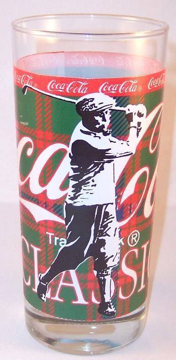 Coca Cola Classic Golf Golfer Golf Ball Collector Drinking Glass