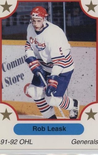 1991-92 7th Inning Sketch OHL - Rob Leask #166