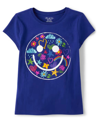Girls size 16 ''The Children's Place'' Happy Face T-shirt - NWT