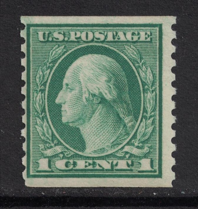 Scott 490- Mnh- 1c Washington- Perf 10, Unwmk. Plat Plaque Bobine Issue - 1916-