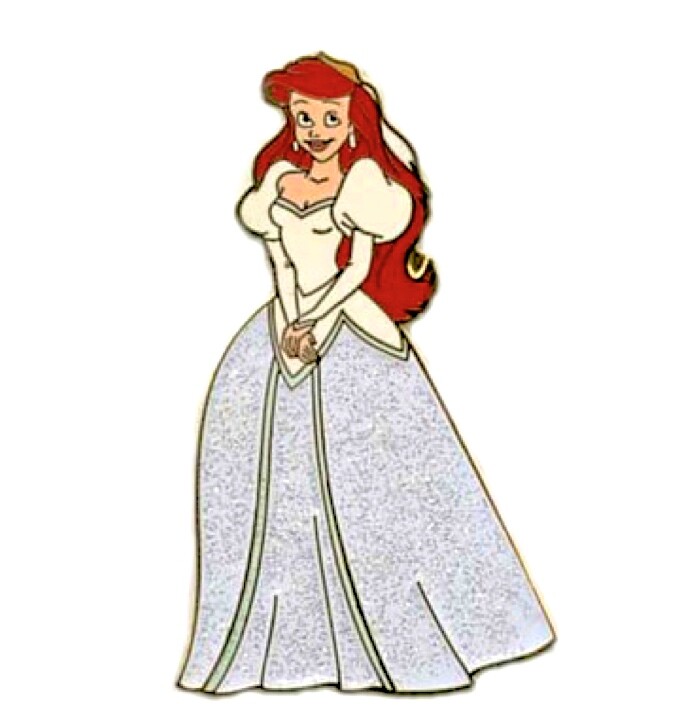 Disney Pin ✿ Little Mermaid Bride Ariel Wedding Dress