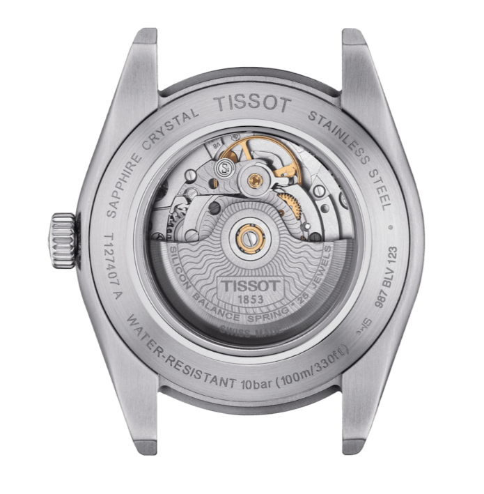 Pre-owned Tissot Gentleman Powermatic 80 Silicium Black Dial Men's Watch T1274071105100