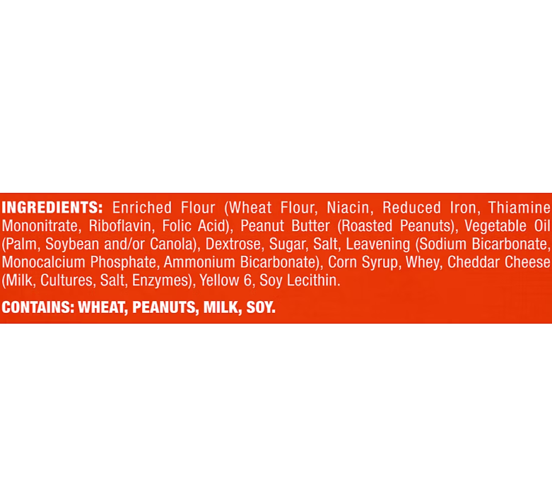 Lance Toast Chee Peanut Butter and Cheese Crackers, 40 pks (NO SHIP TO CA)