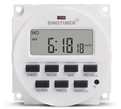 LCD Display Timer Weekly Time Switch Relay Control 6V 9V 12V 24V DC AC 7 Day