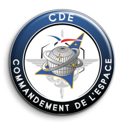 Pin Button Badge Ø38mm CDE Commandement de l'espace armée France Militaire