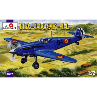 Amodel 72222 Plastic model airplane kit Scale 1:72 HA-1109-K1L Spanish fighter