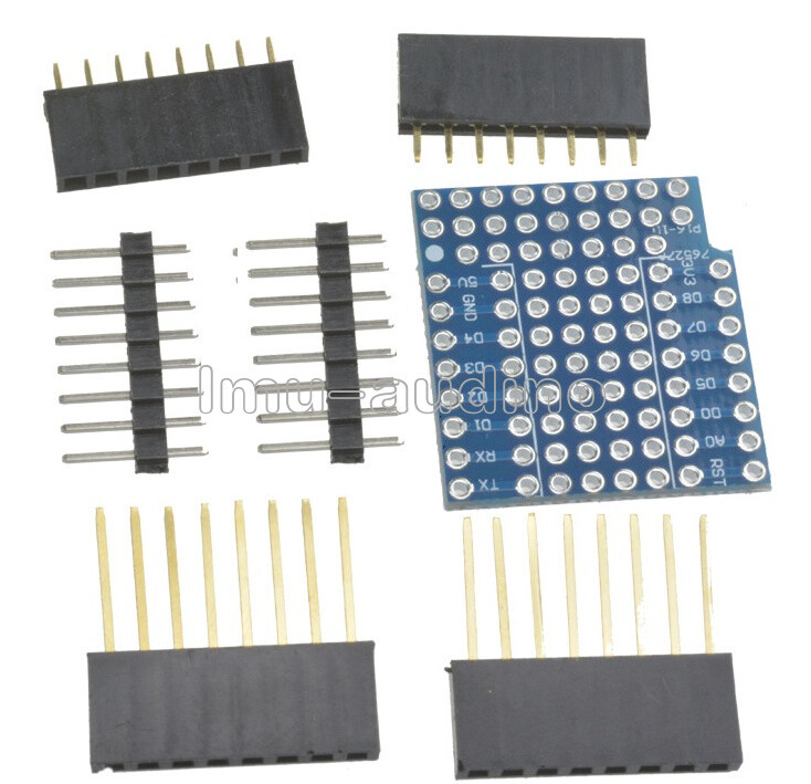 Protoboard Shield For Wemos D1 Mini Double Sided Perf Board