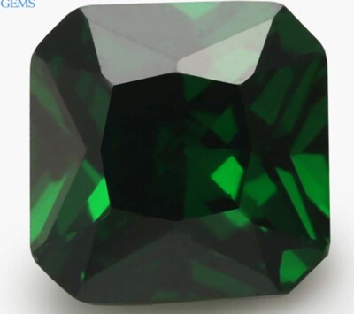 Natural Green Emerald 3.06ct 8x8mm Square Emerald Faceted Cut VVS Loose Gemstone