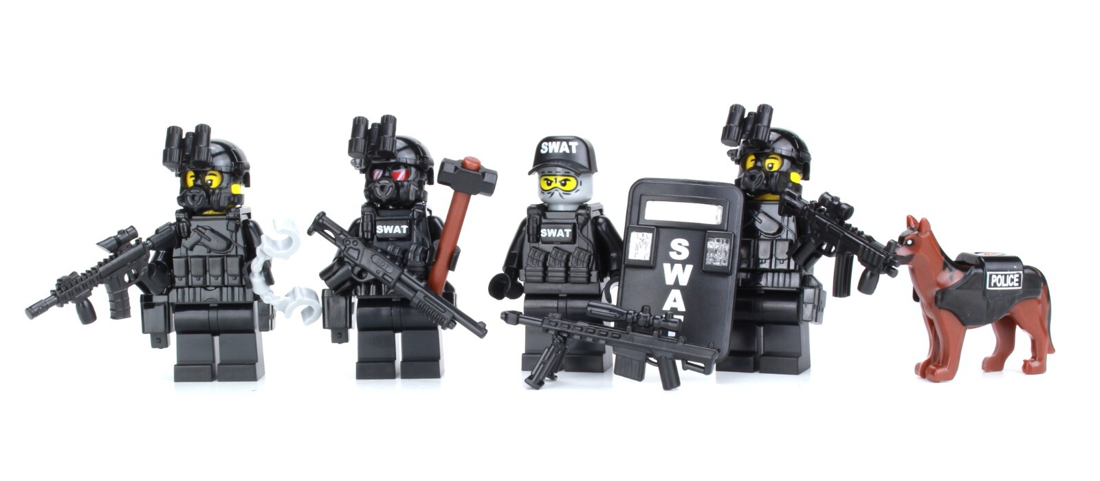Battle Custom SWAT Team Police Officer made w/ real LEGO