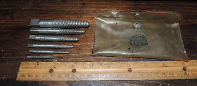 VINTAGE BONNEY SCREW EXTRACTOR SET OF 6 W/ ORIGINAL CASE, USA, SE-1 THRU SE-6