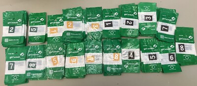 GIRL SCOUT TROOP UNIT NUMERAL  CHOICE of Number/Quantity - Green / Brown / Daisy