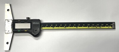 Mitutoyo 571-211-20 ABSOLUTE Digimatic Depth Gage, 0-6''/150mm Range, .0005''/0.01