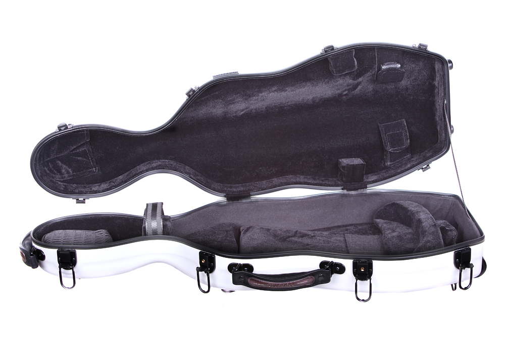 Origanal Tonareli White Fiberglass Viola Case with a Cosmetic Imperfection