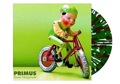 PRIMUS Green Naugahyde 10th Anniv Emerald Green Vinyl Red & Silver Splatter New