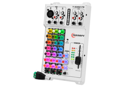 Taramps Audio Mixer T0302 FX Multicolor 69 RGB LED Effects Echo Effect Anti-Pop