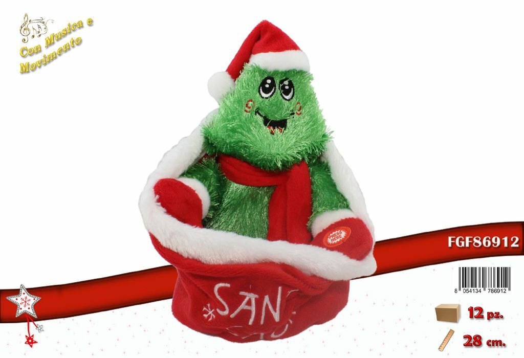 Pupazzo Albero Di Natale Con Movimento E Musica Decorazione Natale Natalizia hmj