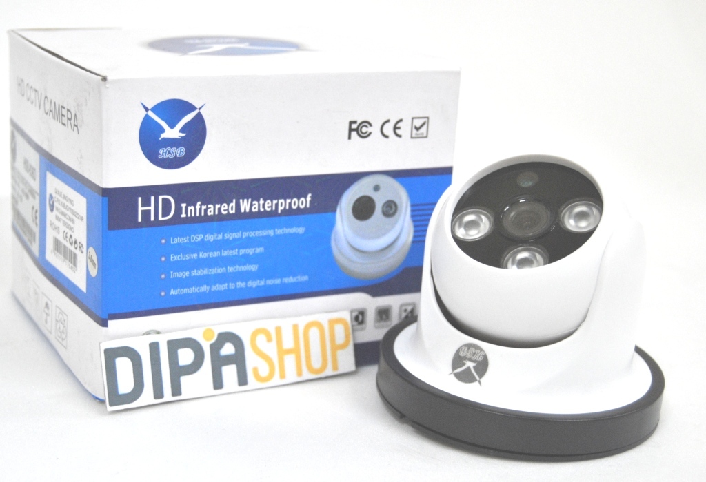 Telecamera Soffitto Ahd 3,6 mm 3 Led Array Videosorveglianza Infrarossi Hsb-936D