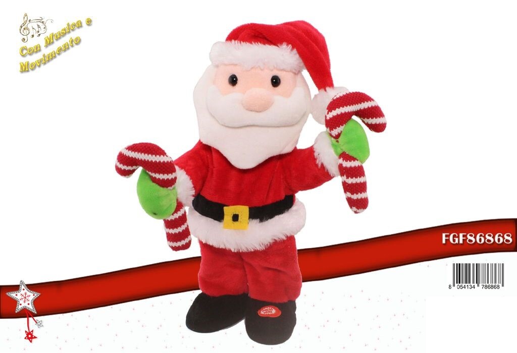 Pupazzo Babbo Natale Con Movimento E Musica Decorazione Natale Natalizia 868 hmj