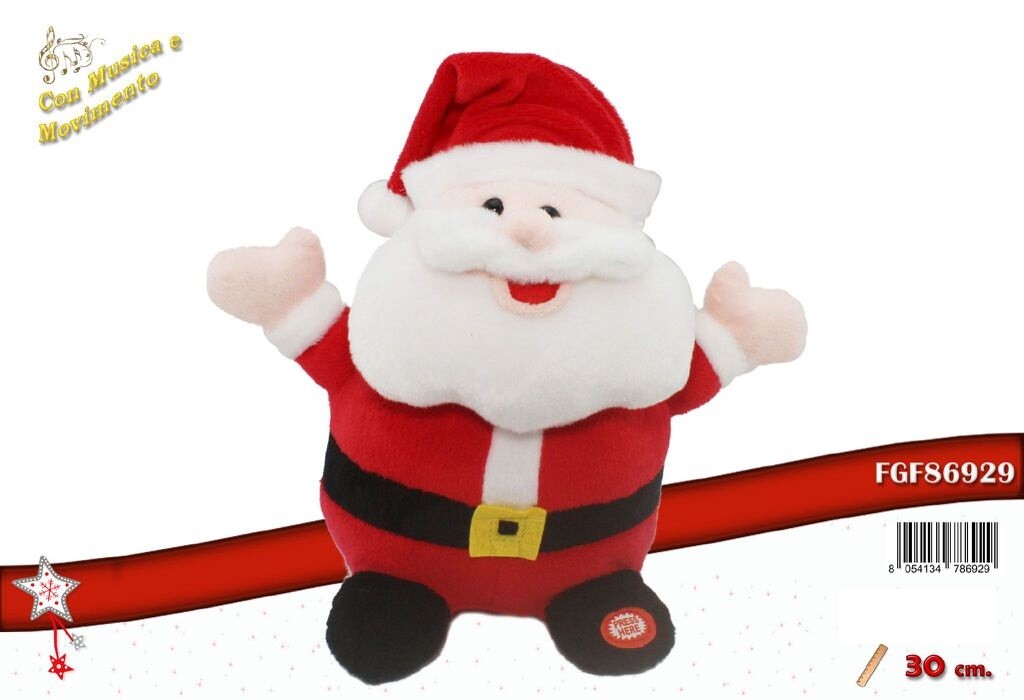 Pupazzo Babbo Natale Con Musica Movimento Decorazione Natale Natalizia 929 hmj