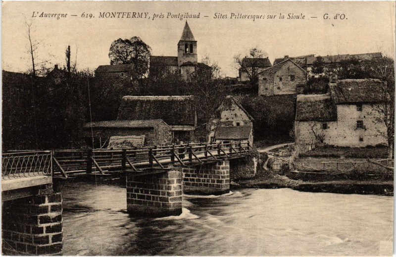 Cpa Montfermy Sites Pittoresques Sur La Sioule France (1285118)
