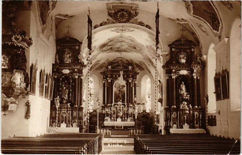 Cpa Ak Mittelberg Kirche Germany (1296425)