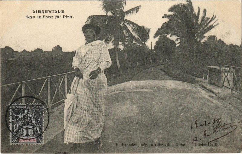 Pc Libreville Sur Le Pont M'Pira Gabon Africa (A23475)