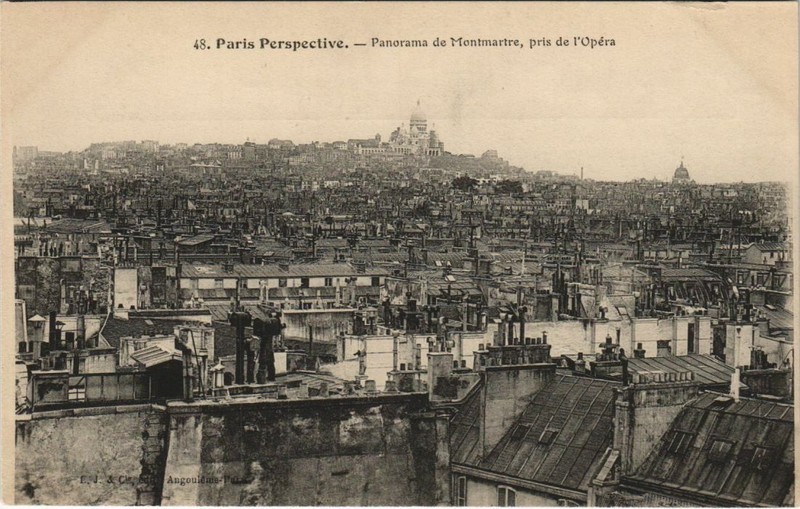 Cpa Paris Perspective. 48. Panorama Montmartre (924437)