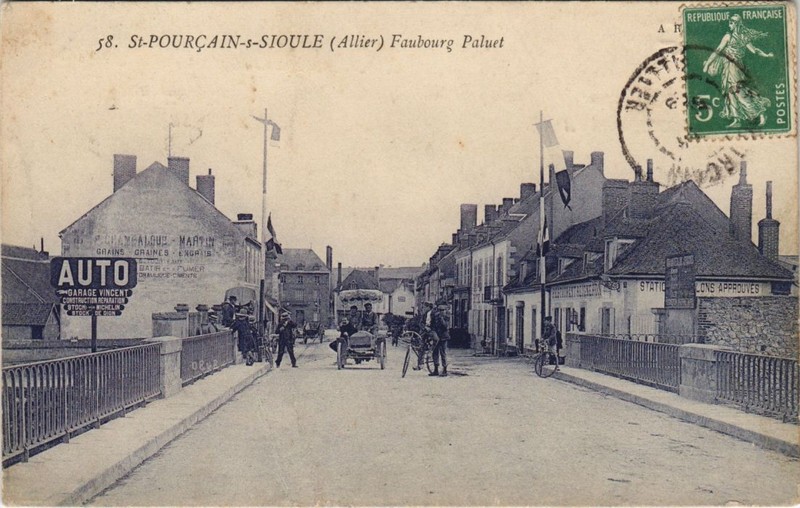 Cpa Saint-Pourcain-Sur-Sioule Faubourg Paluet (1220885)