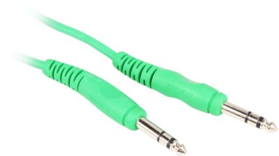 Rockville RCTR106G 6' 1/4'' TRS to 1/4'' TRS Cable, Green, 100% Copper