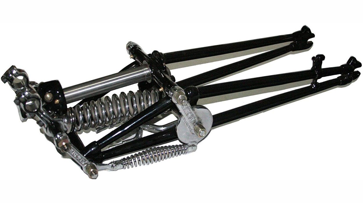 For Norton 16H Front Girder Fork Springer Assembly Black Chrome